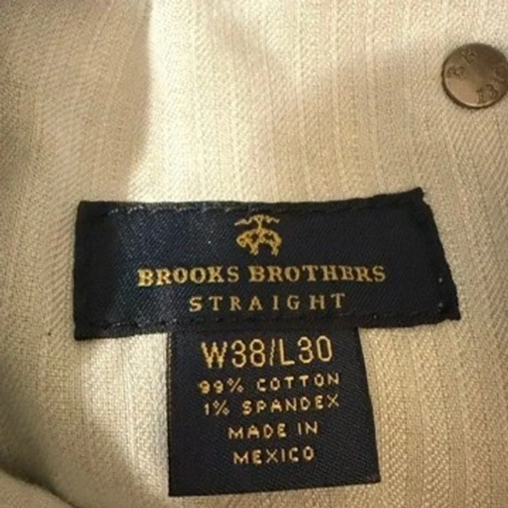 Brooks Brothers Mens Straight Leg Jeans Dark Wash Indigo 38x30 Stretch Denim